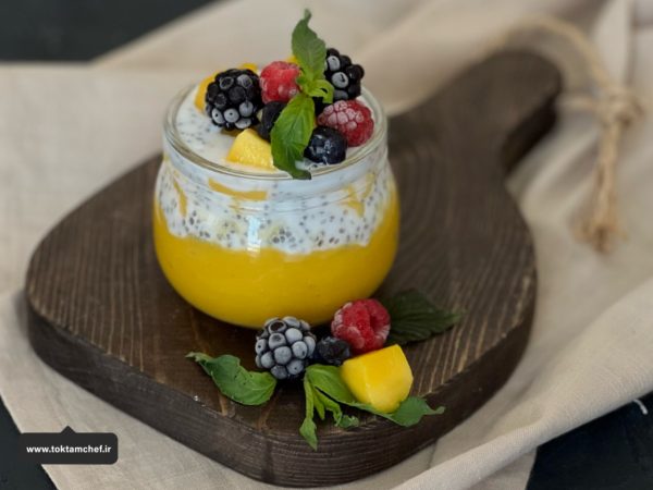 طرز تهیه پودینگ انبه